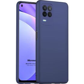 Microsonic Matte Silicone Oppo A54 4G Lacivert Cep Telefonu Kılıfı