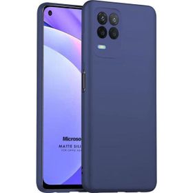 Microsonic Matte Silicone Oppo A54 4G Lacivert Cep Telefonu Kılıfı