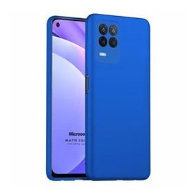 Microsonic Matte Silicone Oppo A54 4G Mavi Cep Telefonu Kılıfı