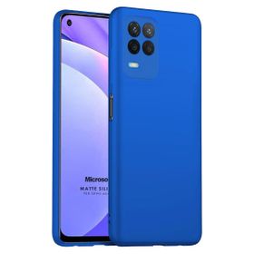 Microsonic Matte Silicone Oppo A54 4G Mavi Cep Telefonu Kılıfı