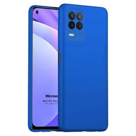 Microsonic Matte Silicone Oppo A54 4G Mavi Cep Telefonu Kılıfı