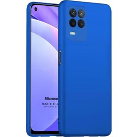 Microsonic Matte Silicone Oppo A54 4G Mavi Cep Telefonu Kılıfı