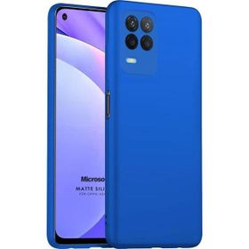Microsonic Matte Silicone Oppo A54 4G Mavi Cep Telefonu Kılıfı
