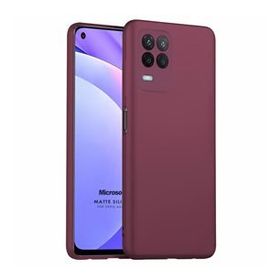 Microsonic Matte Silicone Oppo A54 4G Mor Cep Telefonu Kılıfı