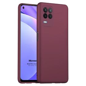 Microsonic Matte Silicone Oppo A54 4G Mor Cep Telefonu Kılıfı