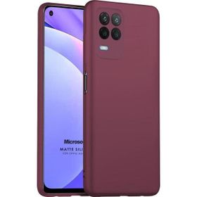 Microsonic Matte Silicone Oppo A54 4G Mor Cep Telefonu Kılıfı