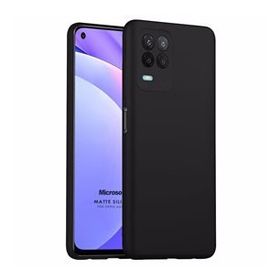 Microsonic Matte Silicone Oppo A54 4G Siyah Cep Telefonu Kılıfı
