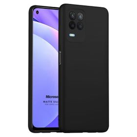 Microsonic Matte Silicone Oppo A54 4G Siyah Cep Telefonu Kılıfı
