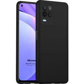 Microsonic Matte Silicone Oppo A54 4G Siyah Cep Telefonu Kılıfı
