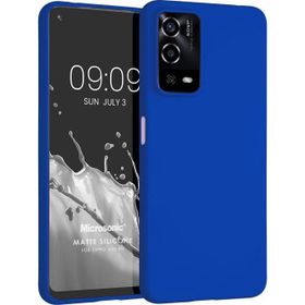 Microsonic Matte Silicone Oppo A55 4G Mavi Cep Telefonu Kılıfı