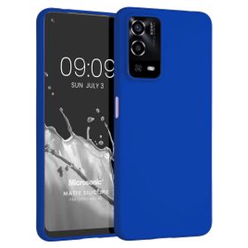 Microsonic Matte Silicone Oppo A55 4G Mavi Cep Telefonu Kılıfı