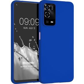 Microsonic Matte Silicone Oppo A55 4G Mavi Cep Telefonu Kılıfı