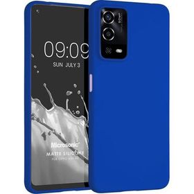 Microsonic Matte Silicone Oppo A55 4G Mavi Cep Telefonu Kılıfı