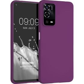 Microsonic Matte Silicone Oppo A55 4G Mor Cep Telefonu Kılıfı