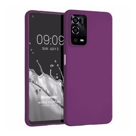 Microsonic Matte Silicone Oppo A55 4G Mor Cep Telefonu Kılıfı