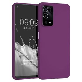 Microsonic Matte Silicone Oppo A55 4G Mor Cep Telefonu Kılıfı