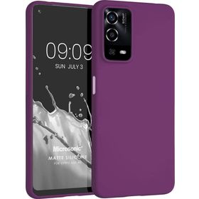 Microsonic Matte Silicone Oppo A55 4G Mor Cep Telefonu Kılıfı