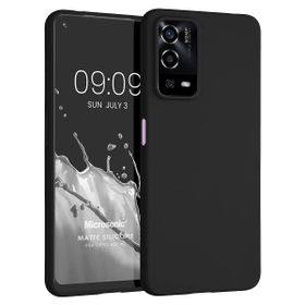 Microsonic Matte Silicone Oppo A55 4G Siyah Cep Telefonu Kılıfı