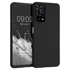 Microsonic Matte Silicone Oppo A55 4G Siyah Cep Telefonu Kılıfı