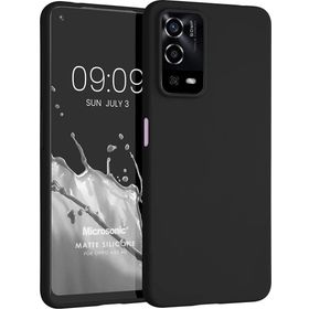 Microsonic Matte Silicone Oppo A55 4G Siyah Cep Telefonu Kılıfı