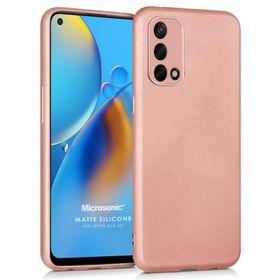 Microsonic Matte Silicone Oppo A74 4G Rose Gold Cep Telefonu Kılıfı