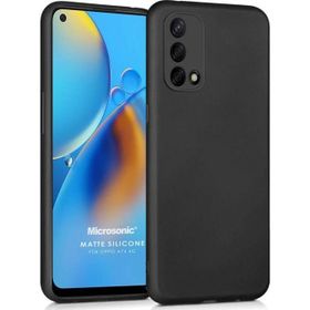 Microsonic Matte Silicone Oppo A74 4G Siyah Kılıf