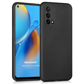 Microsonic Matte Silicone Oppo A74 4G Siyah Kılıf
