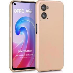 Microsonic Matte Silicone Oppo A76 Gold Cep Telefonu Kılıfı
