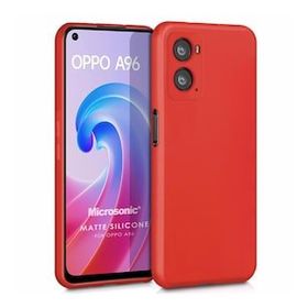 Microsonic Matte Silicone Oppo A76 Kırmızı Kılıf