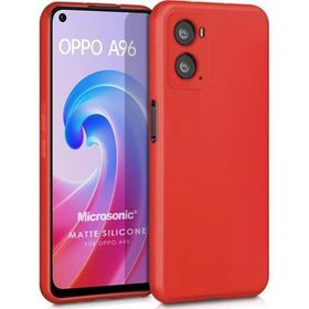 Microsonic Matte Silicone Oppo A76 Kırmızı Kılıf
