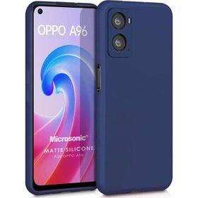 Microsonic Matte Silicone Oppo A76 Lacivert Kılıf