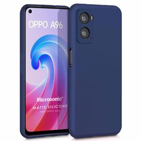 Microsonic Matte Silicone Oppo A76 Lacivert Kılıf
