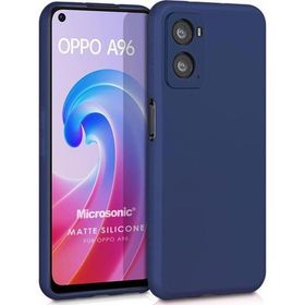Microsonic Matte Silicone Oppo A76 Lacivert Kılıf