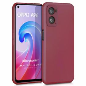 Microsonic Matte Silicone Oppo A76 Mor Cep Telefonu Kılıfı
