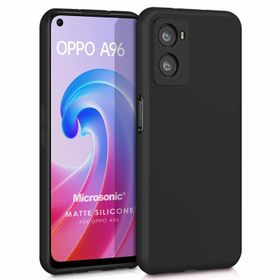 Microsonic Matte Silicone Oppo A76 Siyah Kılıf