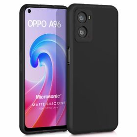 Microsonic Matte Silicone Oppo A76 Siyah Kılıf