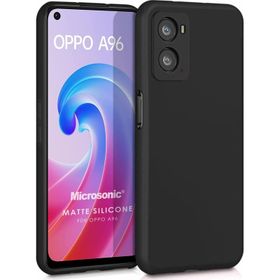Microsonic Matte Silicone Oppo A76 Siyah Kılıf