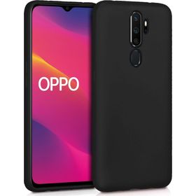 Microsonic Matte Silicone Oppo A9 2020 Siyah Cep Telefonu Kılıfı
