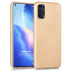 Microsonic Matte Silicone Oppo Reno 5 Pro 5G Gold Cep Telefonu Kılıfı