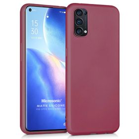 Microsonic Matte Silicone Oppo Reno 5 Pro 5G Mor Cep Telefonu Kılıfı