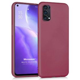 Microsonic Matte Silicone Oppo Reno 5 Pro 5G Mor Cep Telefonu Kılıfı