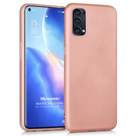 Microsonic Matte Silicone Oppo Reno 5 Pro 5G Rose Gold Cep Telefonu Kılıfı