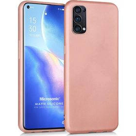 Microsonic Matte Silicone Oppo Reno 5 Pro 5G Rose Gold Cep Telefonu Kılıfı