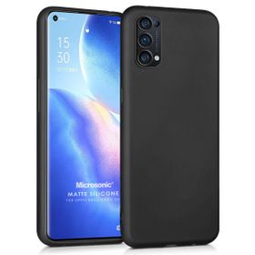 Microsonic Matte Silicone Oppo Reno 5 Pro 5G Siyah Cep Telefonu Kılıfı