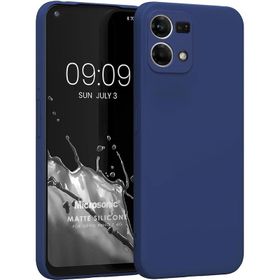 Microsonic Matte Silicone Oppo Reno 7 4G Lacivert Kılıf