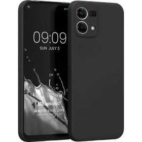 Microsonic Matte Silicone Oppo Reno 7 4G Siyah Kılıf