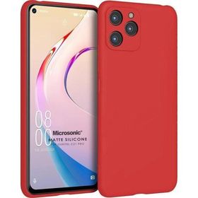 Microsonic Matte Silicone Oukitel C21 Pro Kırmızı Kılıf