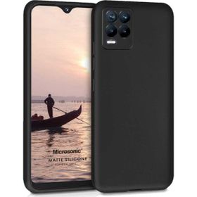 Microsonic Matte Silicone Realme 8 Pro Siyah Kılıf