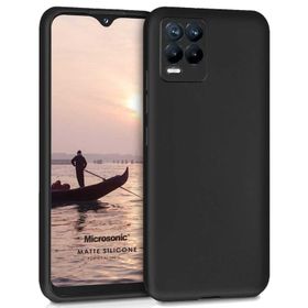 Microsonic Matte Silicone Realme 8 Pro Siyah Kılıf