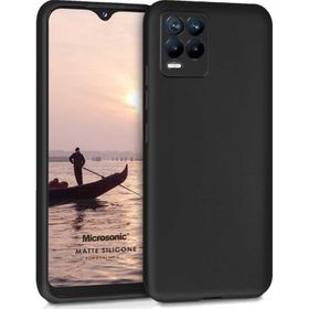 Microsonic Matte Silicone Realme 8 Pro Siyah Kılıf